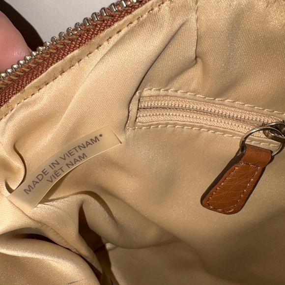 Coach Pebbled Leather Structured Satchel Crossbody Brown - Picture 10 of 12